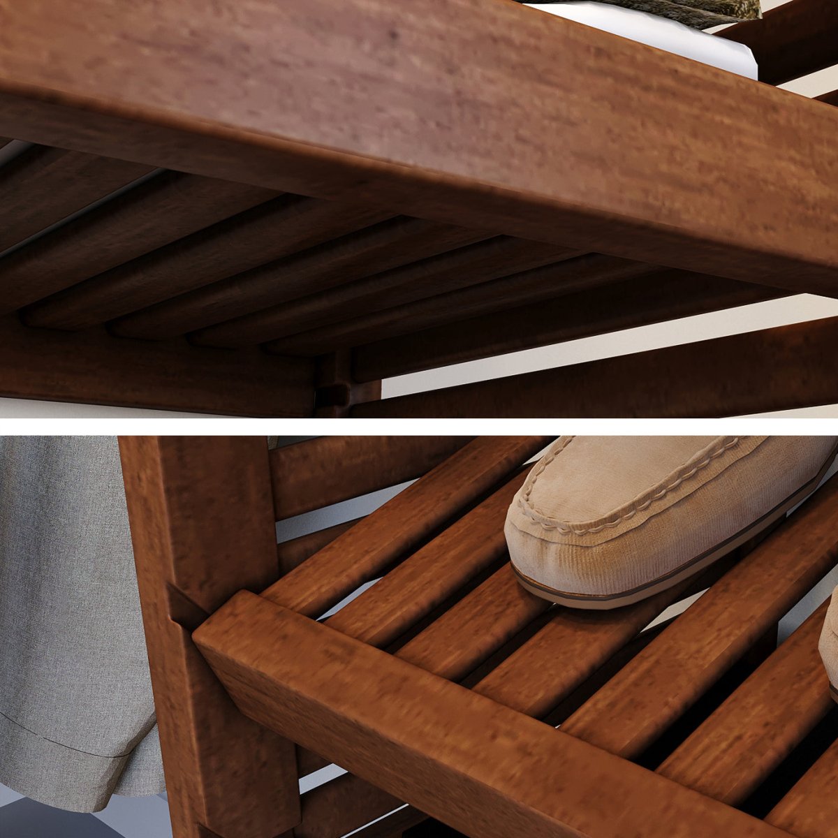 Solid Wood Closet Organizer with 2 Drawers Shaker - John Louis Home - Closet Organizers